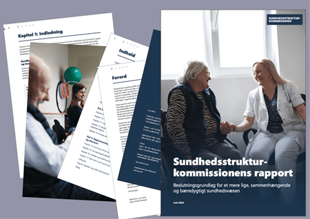 Forside på Sundhedsstrukturkommissionens rapport