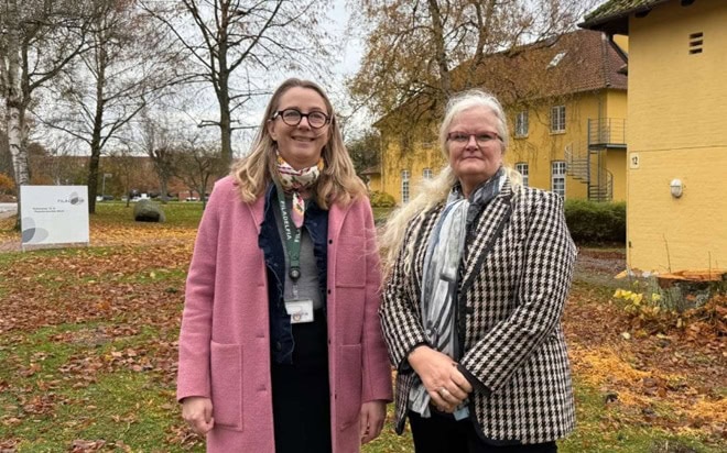 Administrerende direktør Lisbeth Nielsen og regionvalgskandidat Liselott Blixt, 2025